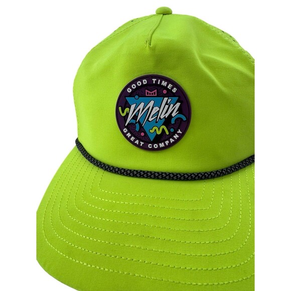 Melin Hydro Coronado Burst Neon Yellow Waterproof Snapback Hat Classic HTF Color - Picture 5 of 16